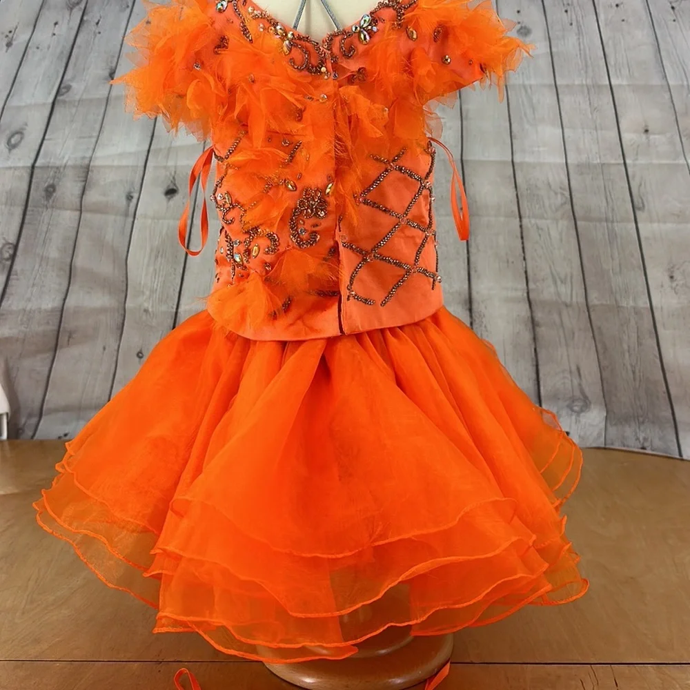 Tiffany sample‎ cupcake dress orange 3 pc